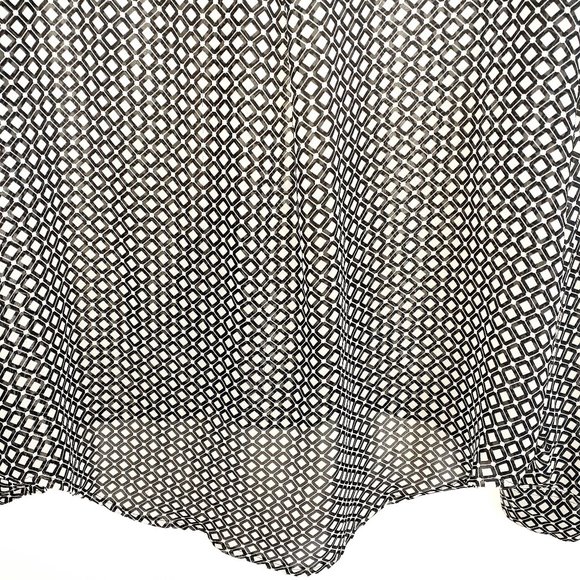 Long Sleeve Diamond Pattern Sheer Blouse Size L - Picture 3 of 3